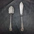 British antique silver plate jam spoon & butter knife set in case